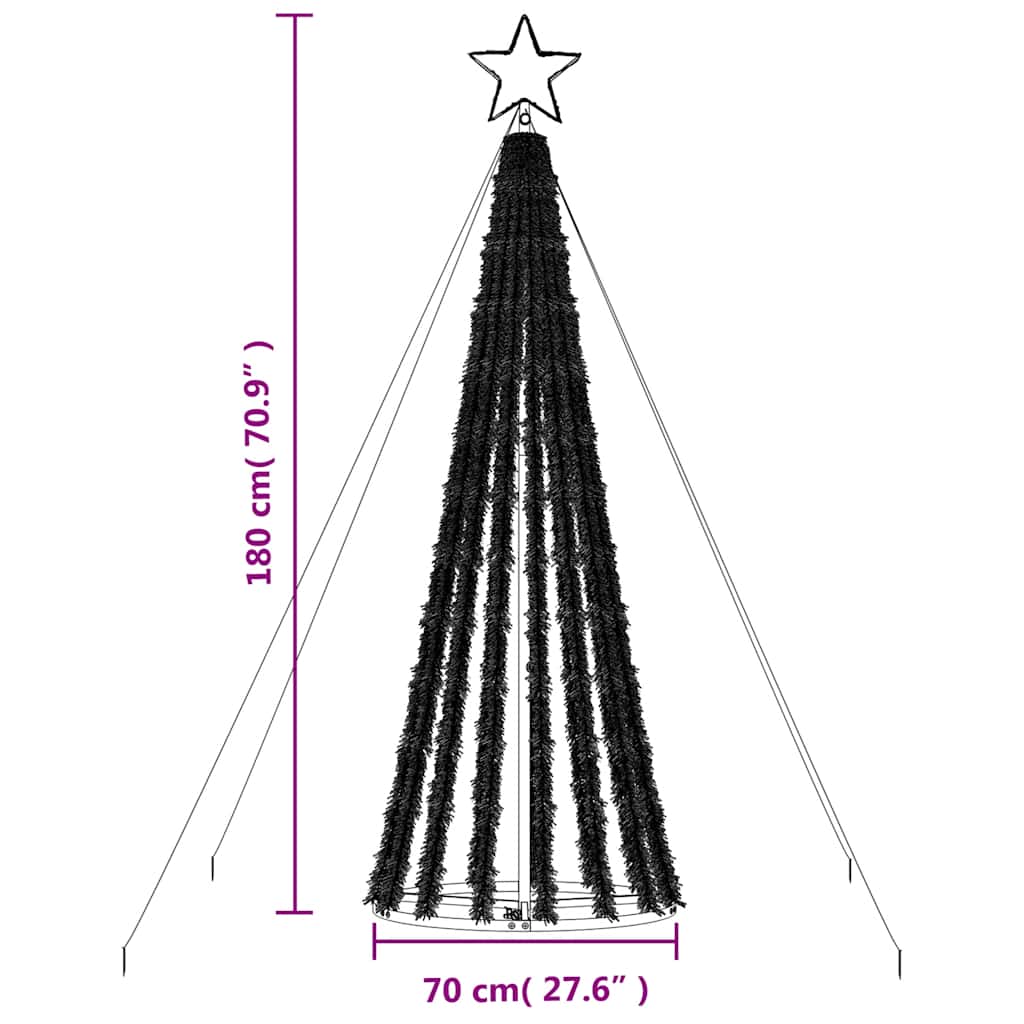 LED Christmas Tree 275 LEDs Cold White 180 cm